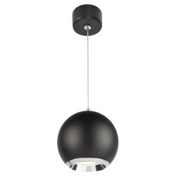 Светильник подвесной ЭРА PL32 BK/CH под лампу MR16 GU10 черный/хром