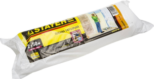 Пленка STAYER ″STANDARD″ защитная укрывочная, HDPE, в рулоне, 7 мкм, 2 х 50 м