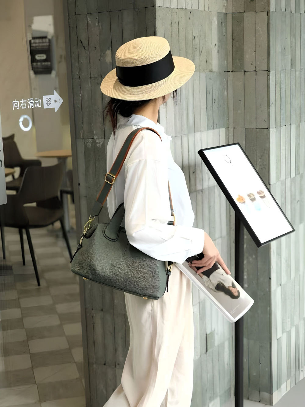 женская сумка на плечо из натуральной кожи