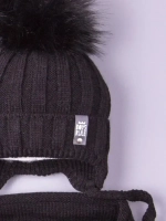 Шапка для мальчика зимняя вязаная и снуд