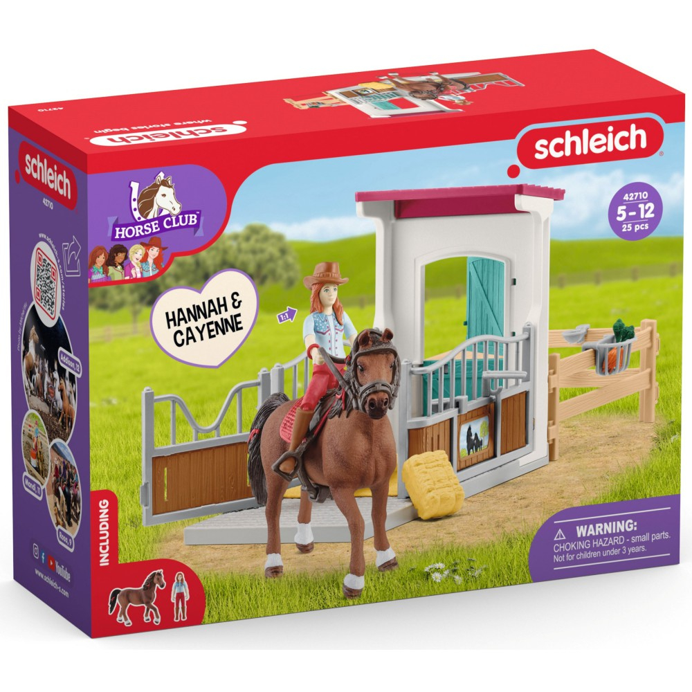 Schleich S 42710 — Денник с Ханной и Кайенн — фото 1