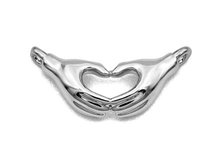 Коннектор-подвеска "Руки с сердцем" 14,5мм