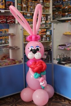 Зайка с розочкой