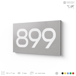 Номер на дверь 899, табличка на дверь для офиса, квартиры, кабинета, аудитории, склада, серая 120х70 мм, Айдентика Технолоджи