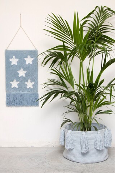 Корзина Lorena Canals Tassels Soft Blue (30 x Ø45 см)