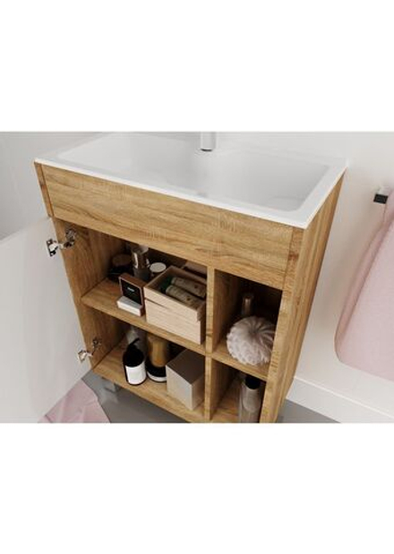 Тумба с раковиной 1Marka Lido 60П 1д. Дуб Сонома