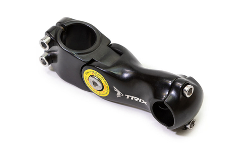 Вынос руля TRIX алюм, для безрезьб.вилки 1-1/8 25,4мм, L:110мм , регул,черный