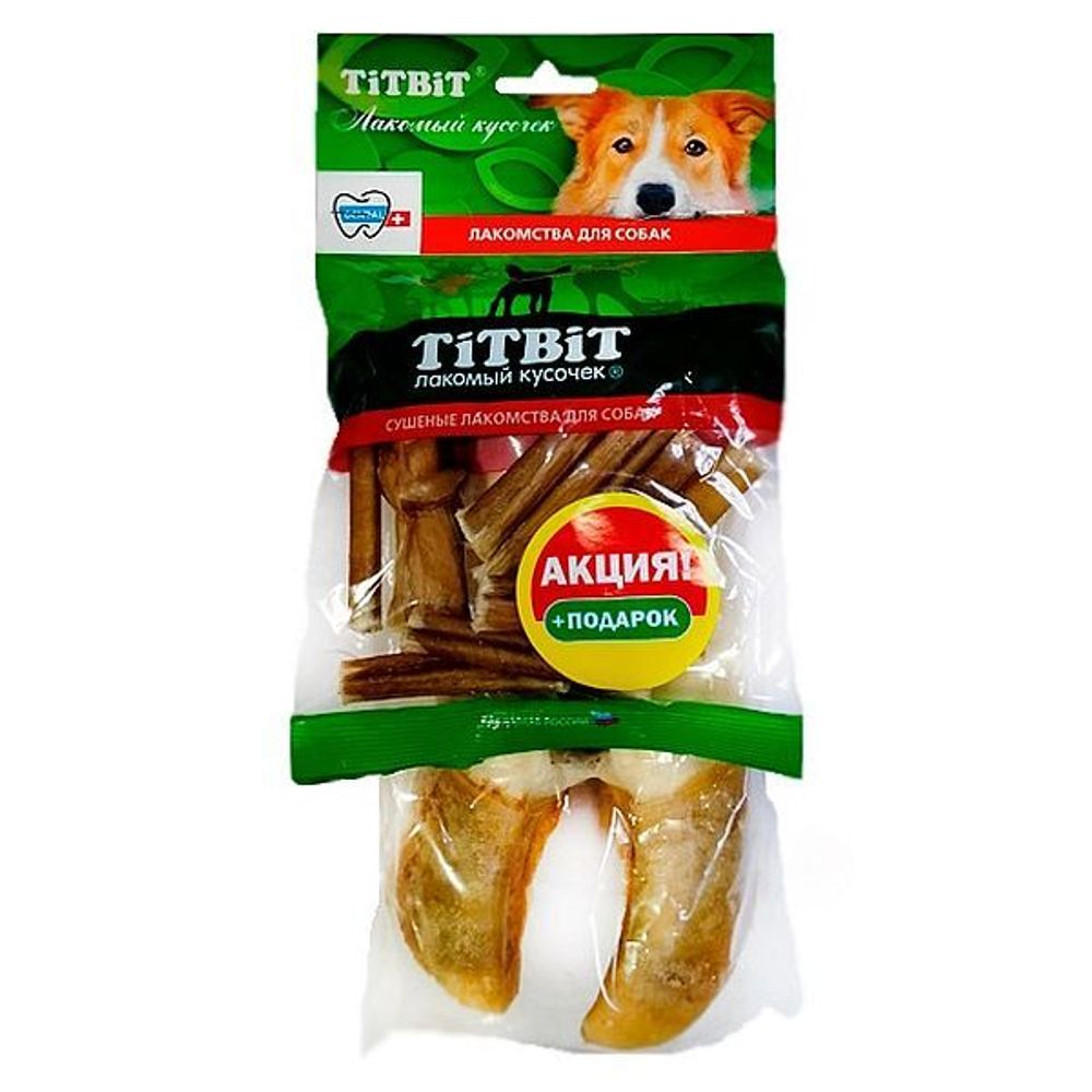 Путовый сустав говяжий АКЦИЯ - мягкая упаковка лакомство для собак 022627 (TitBit)