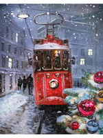 Картина по номерам 30х40см "Новогодний трамвай" (Арт. Х-5966)