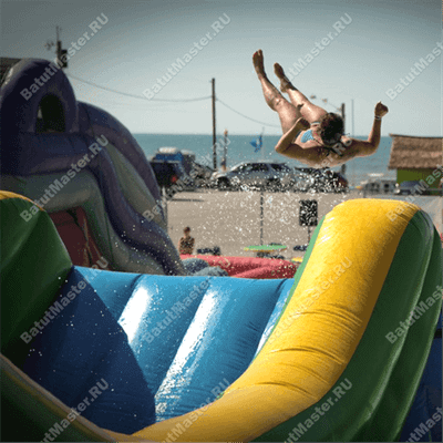 Надувная водная горка «Большой трамплин» 15*8*9 м