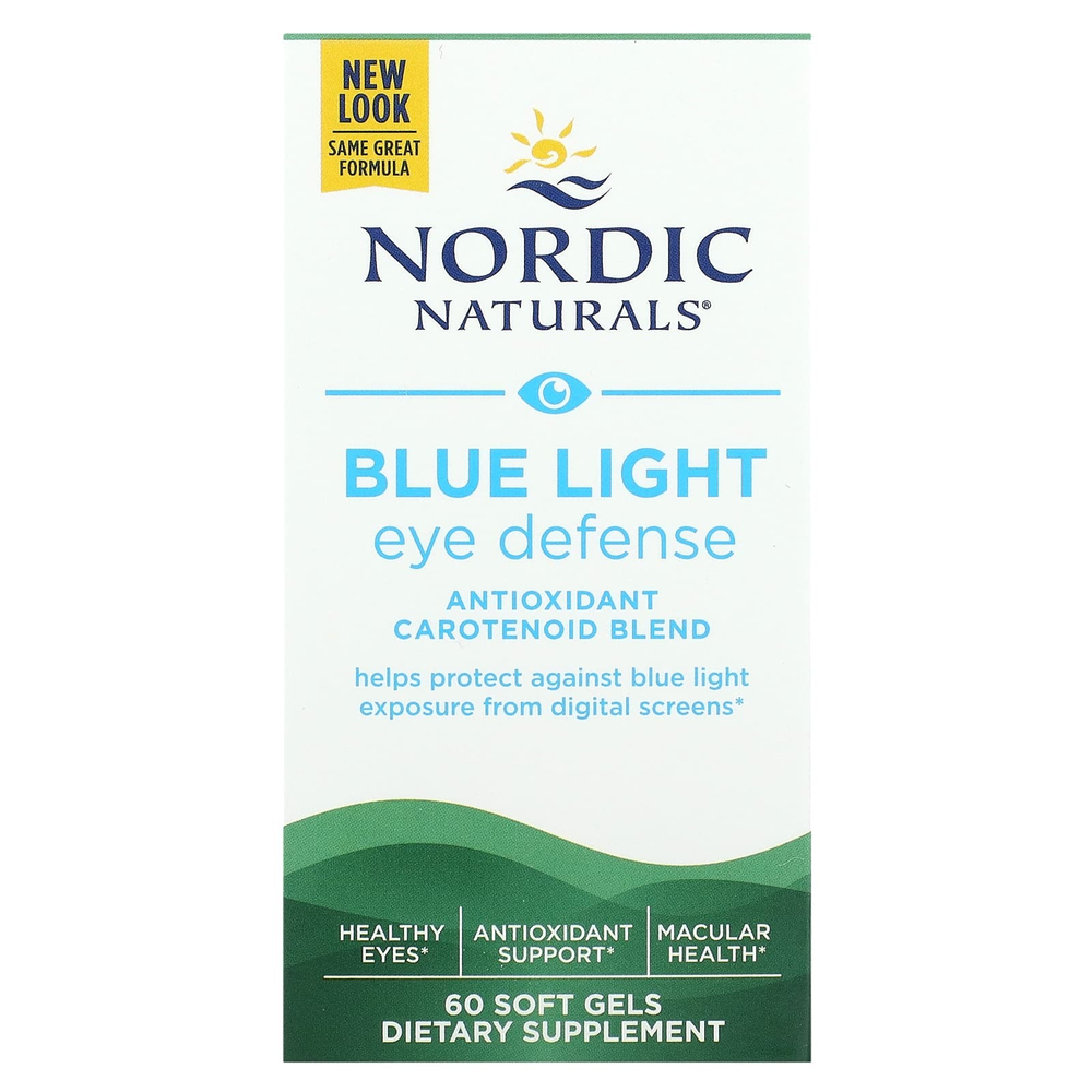 Nordic Naturals, средство для защиты глаз от синего излучения, 60 капсул