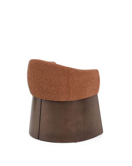 Стул Bosca из терракотовой синели и шпона ореха