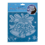 Наклейка новогодняя 18*23 см, 6 видов микс, пакет