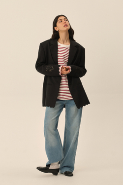 Жакет с ришелье ((Romantic CEO)), черный