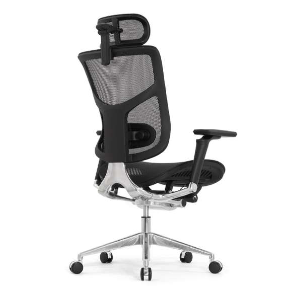 Кресло EXPERT 2 STAR ERGO HSTM 01 NEW, 3D пояснич валик, подлокот 6D(360), подголовн 5D, цвет черн,)