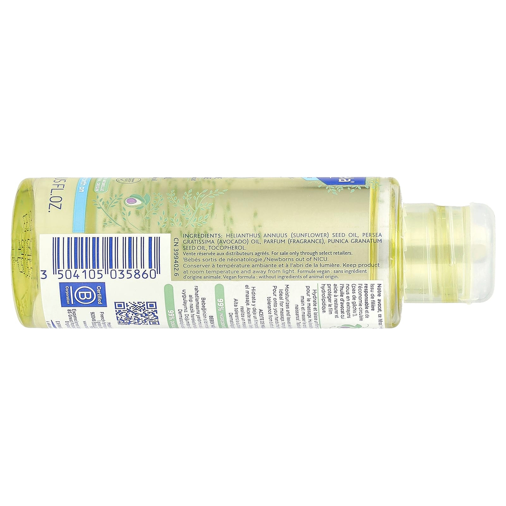 Mustela, Детское масло с маслом авокадо, 3,38 жидких унций (100 мл)