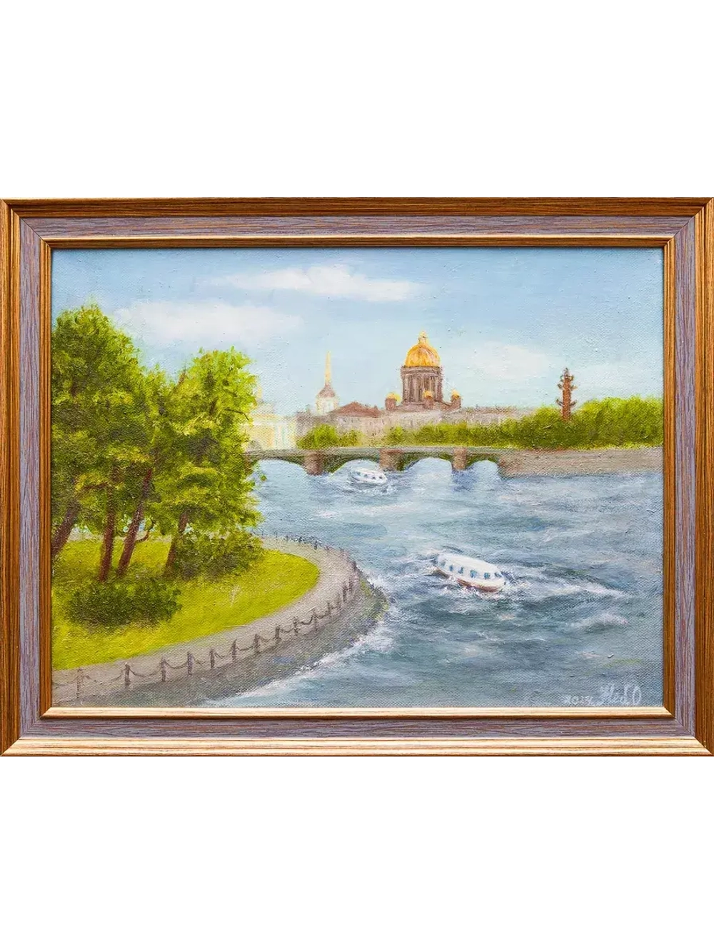 Картина маслом "Летний Петербург" Небылова