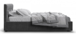 Белла Кровать без ПМ 140 Велюр Монолит серый