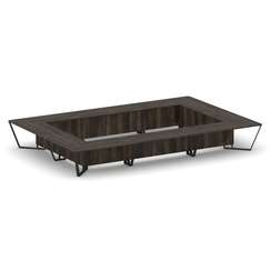 Steel Meet Стол переговорный прямоугольный KD-PR.B.SP-26K2 Дуб Мали/Металл Черный 6000*4000*750