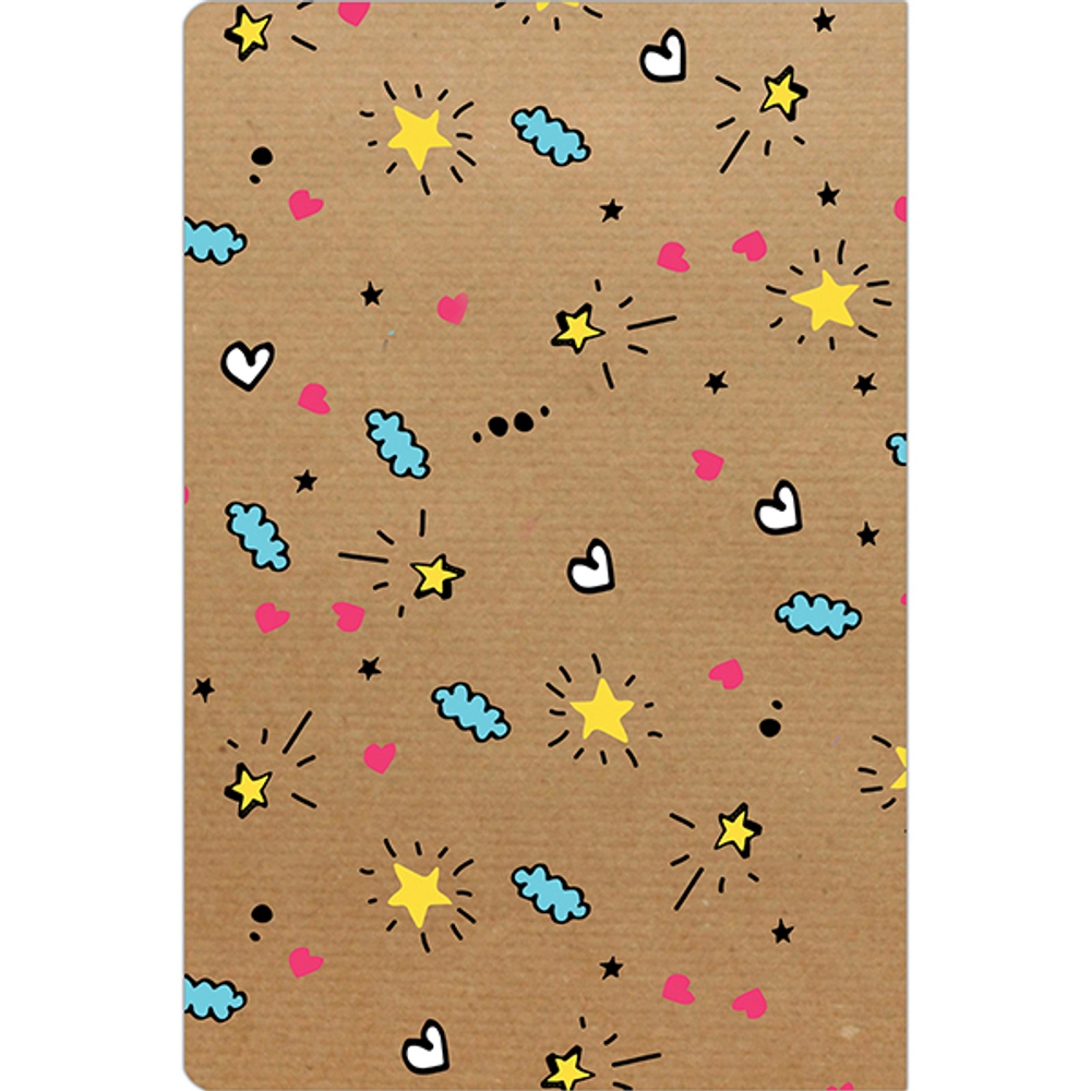 Блокнот "Единорог" А6 96 листов, твердая ламинированная обложка соффтач, ляссе