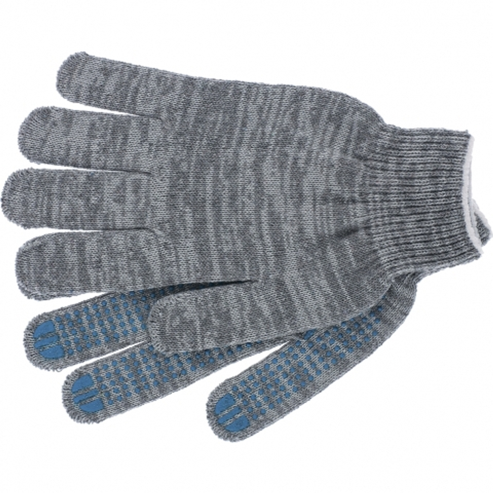 Перчатки х/б 4 нити 10 класс с ПВХ точка