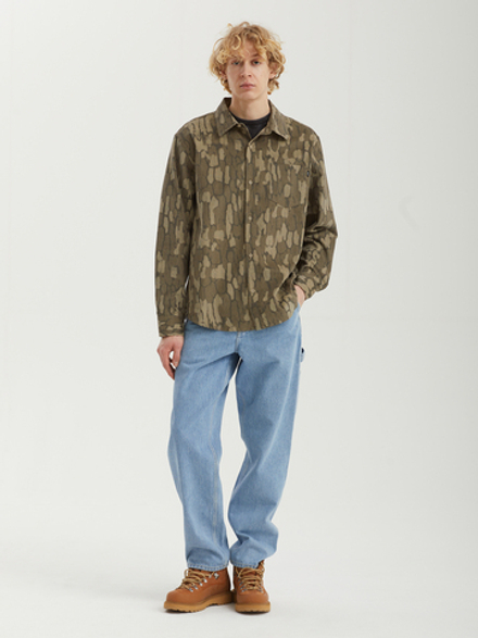 Мужская Рубашка Warped Camo Corduroy