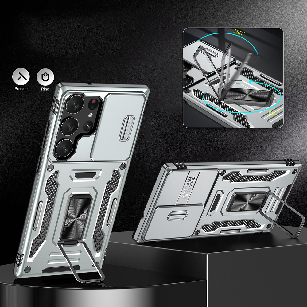 Чехол Safe Case с кольцом и защитой камеры для Samsung Galaxy S25 Ultra
