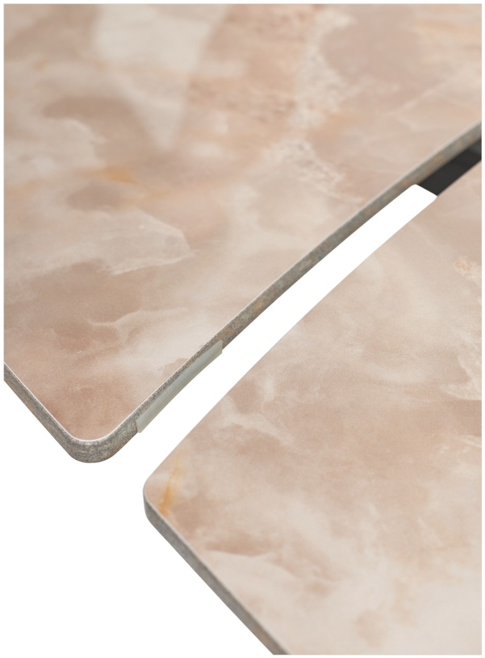 Стол М-City DISAUR Балд (Balde) 120 Амбер Жаде глянцевый (Gloss Amber Jade Solid Ceramic), Черный