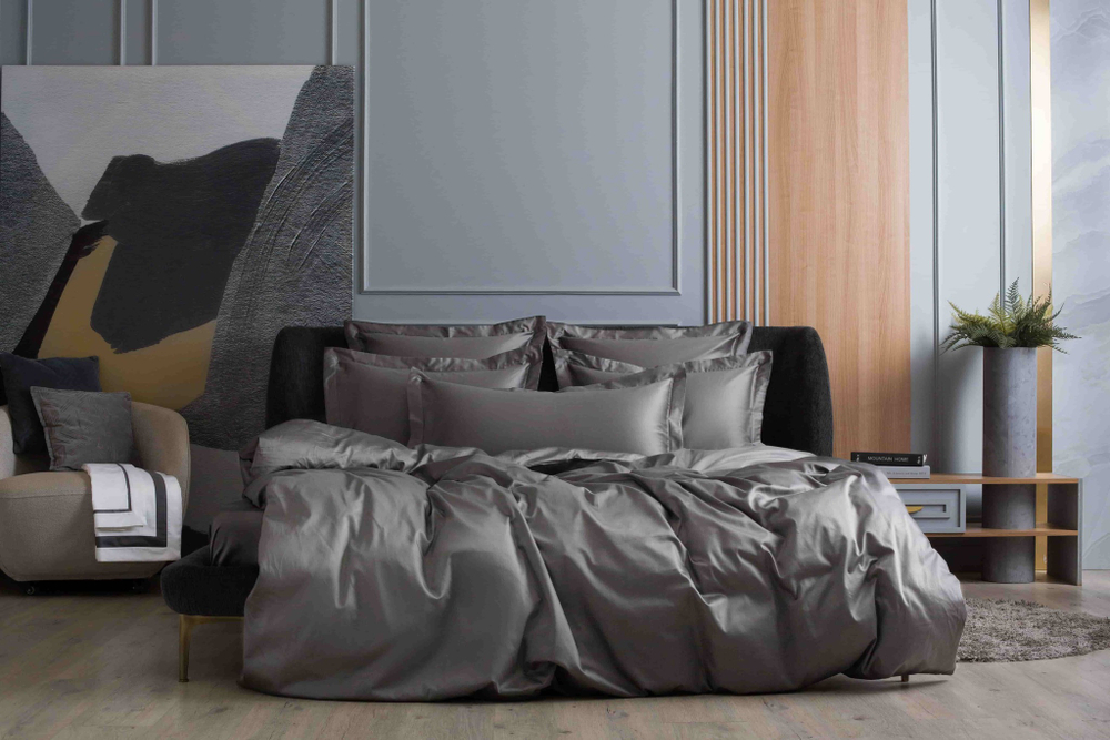 Наволочки 2шт 50х70 German Grass Graphite Allure темно-серый