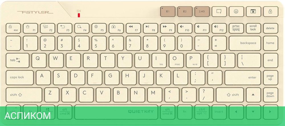 Клавиатура A4Tech Fstyler бежевый (FBK26C AS)