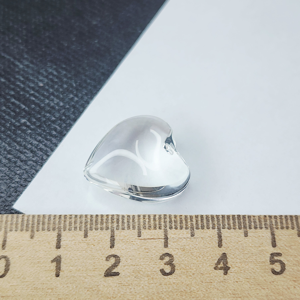 Сердце хрустальное, подвеска, 20мм, штучно