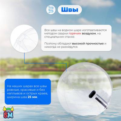 Аттракцион Водный шар ТПУ «Слеза» 1,8*1,8*1,8 м