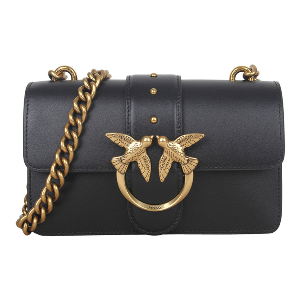 Сумка Pinko Simply Classic Chain Rivet One-Shoulder Bird Black Gold, 1P22AA-Y6XT-Z99