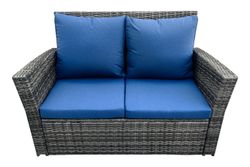 "Портленд" лаунж-зона из искусственного ротанга на 4 персоны, цвет серый