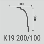 Карниз потолочный К19 200-100