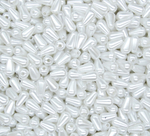 БА001БК610 Акриловые бусины формы "капля", цвет: белый, размер: 6х10 мм, 15 гр.