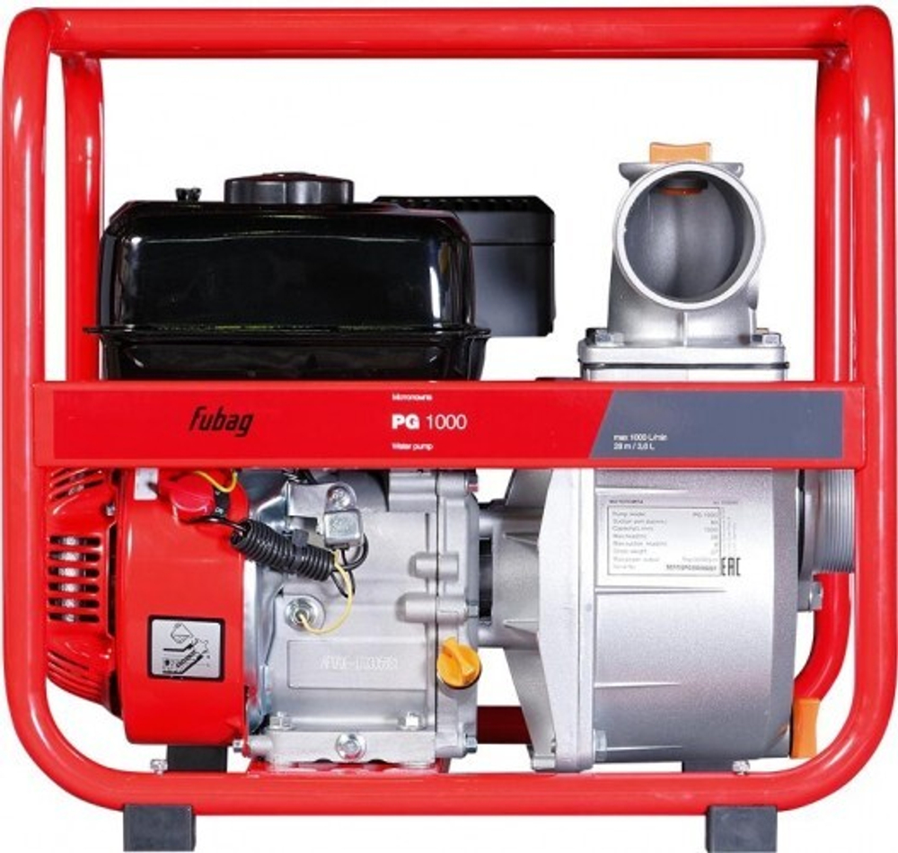 Мотопомпа бензиновая FUBAG PG 1000 для слабозагрязненной воды 838751
