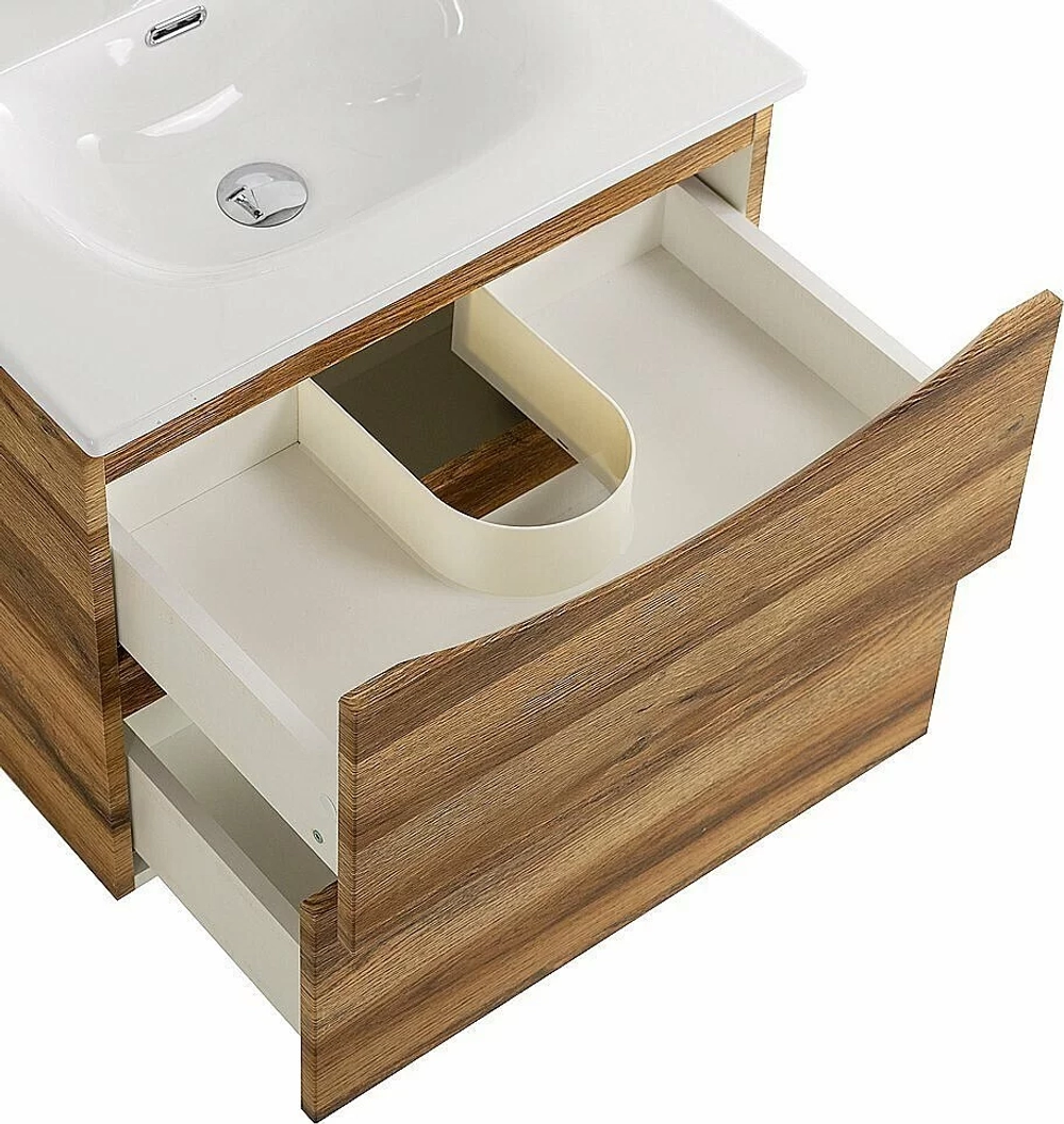 Тумба с раковиной BelBagno MARINO-CER-N-600-2C-SO-RR-P Rovere Rustico
