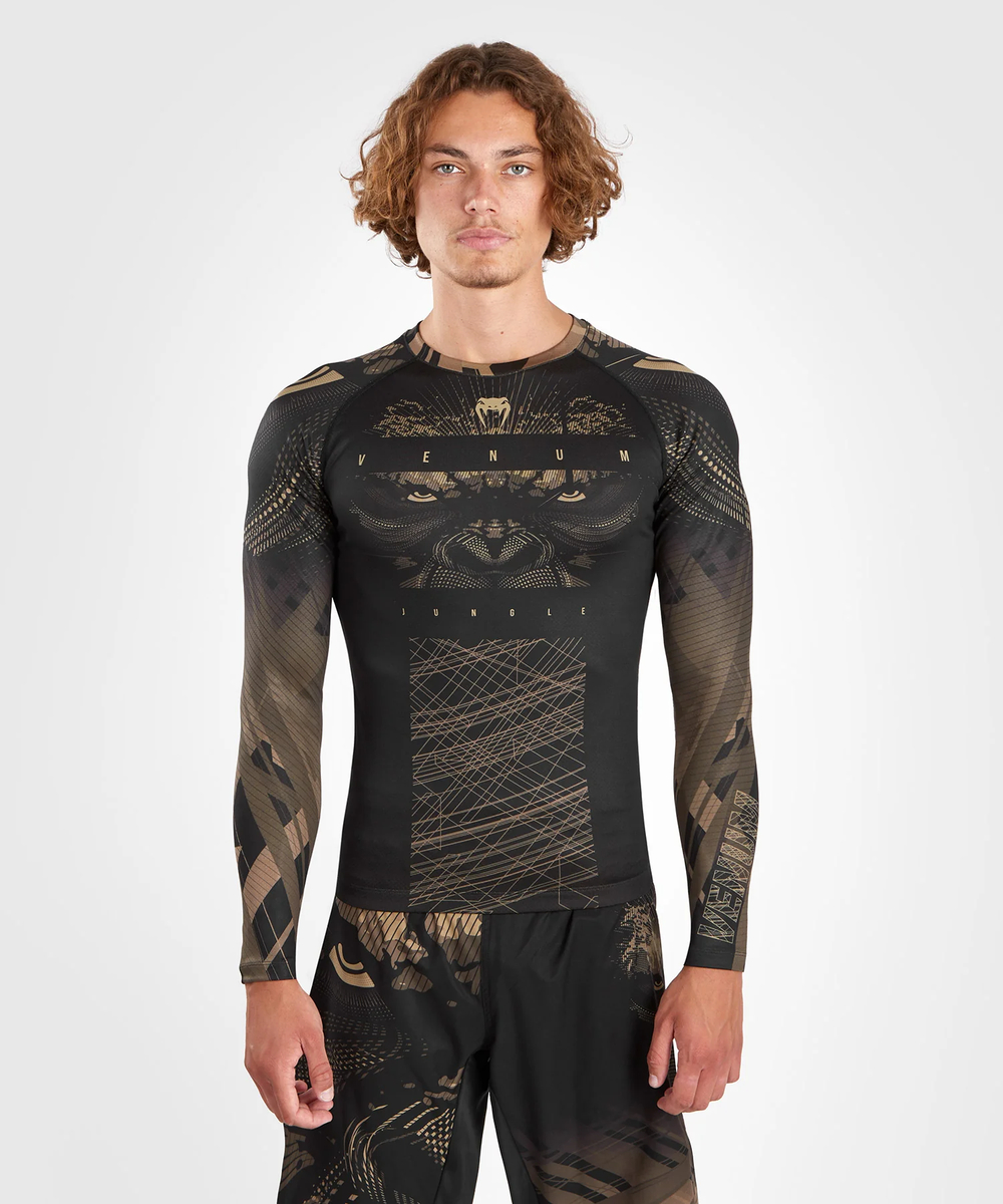 Рашгард Venum Gorilla Jungle Sand/Black L/S