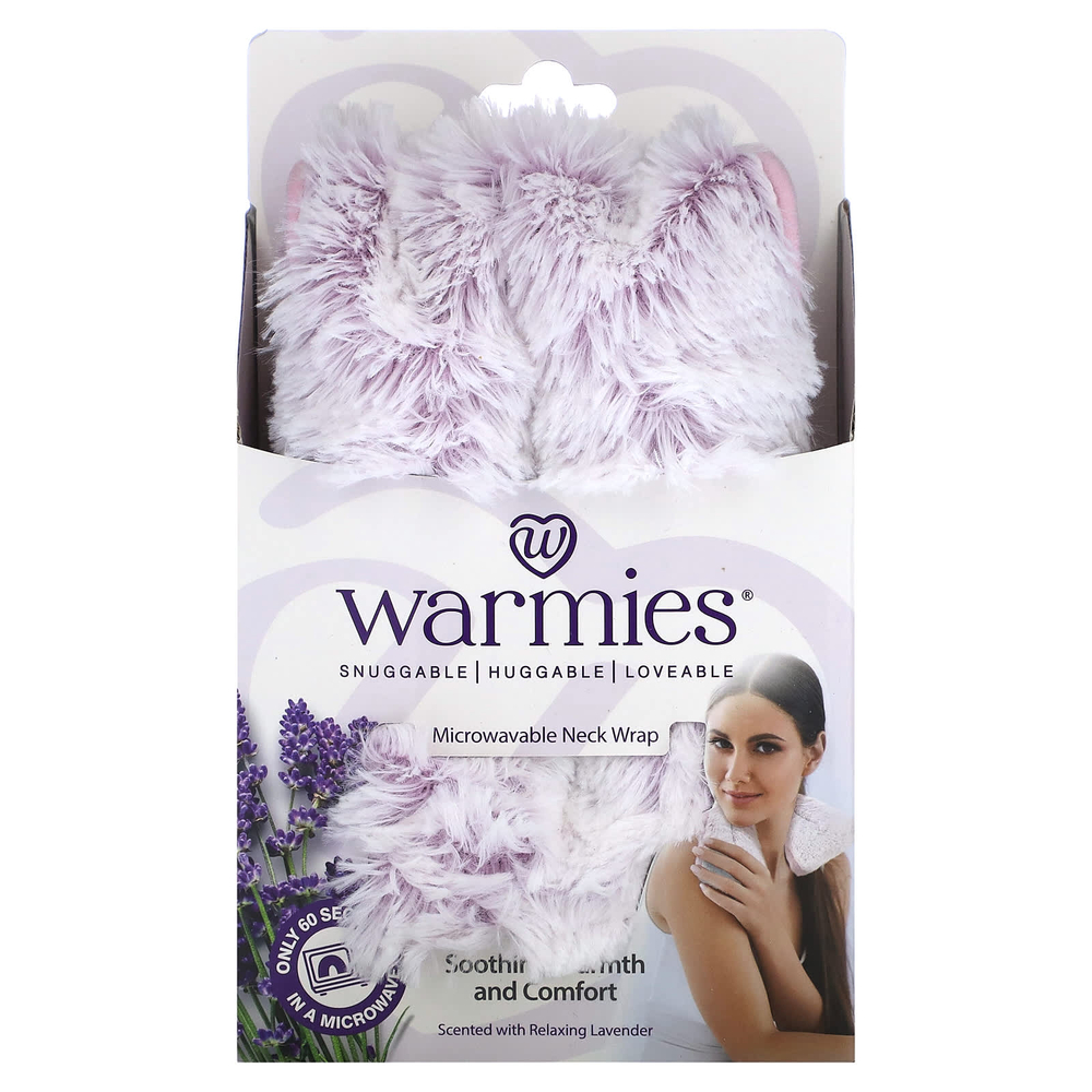 Warmies, повязки для шеи, которые можно использовать в микроволновой печи, зефир и лаванда, расслабляющая лаванда, 1 шт.