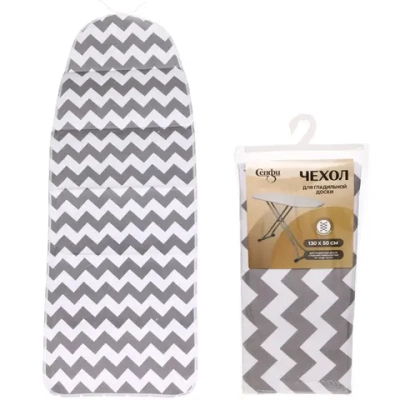 Чехол для гладильной доски, Канва, подклад войлок, на шнурке, 130*50 см