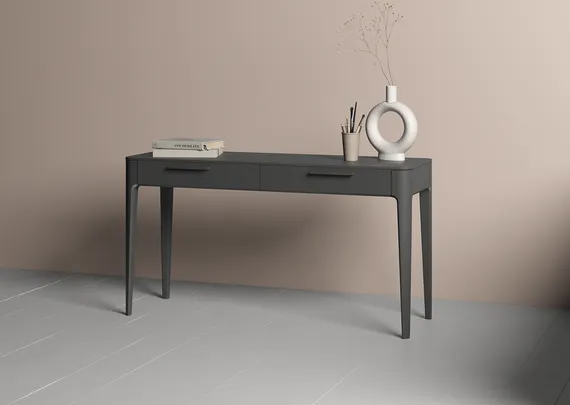 Консоль Type oak 2 ящика ширина 140 см (черный)