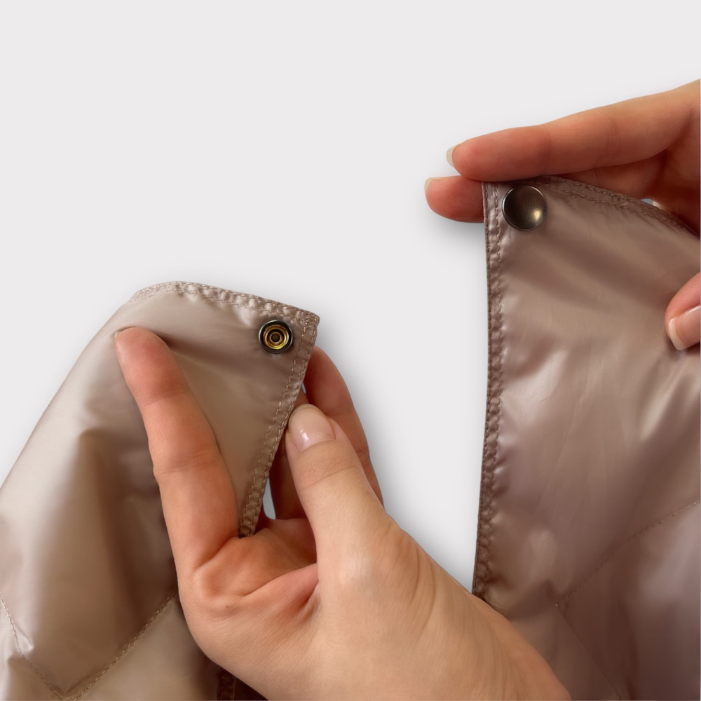 Дорожный плед-пончо пуховый латте 130х170 German Grass Travel Plaid Бежевый