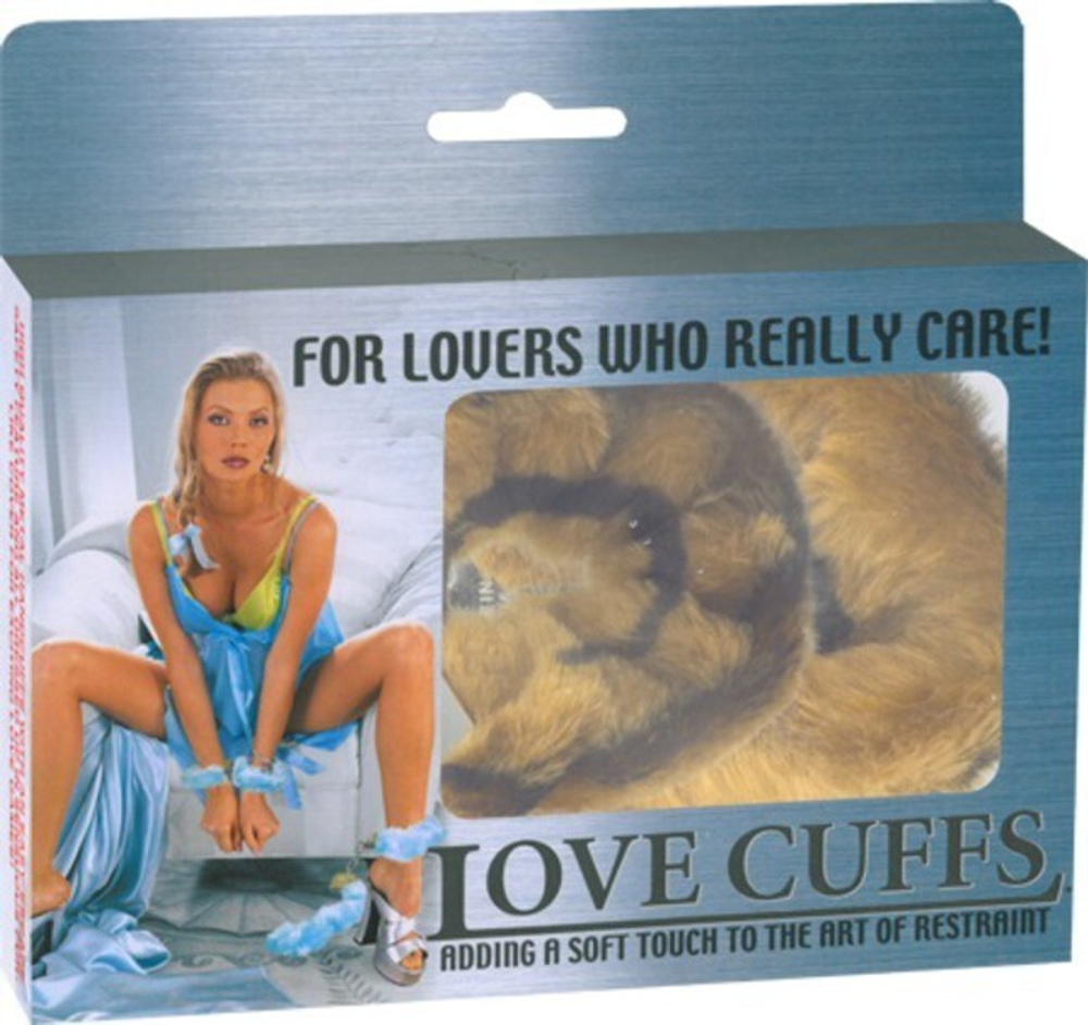 Наручники меховые Love cuffs ( леопардовый ) (Цвет: леопардовый)