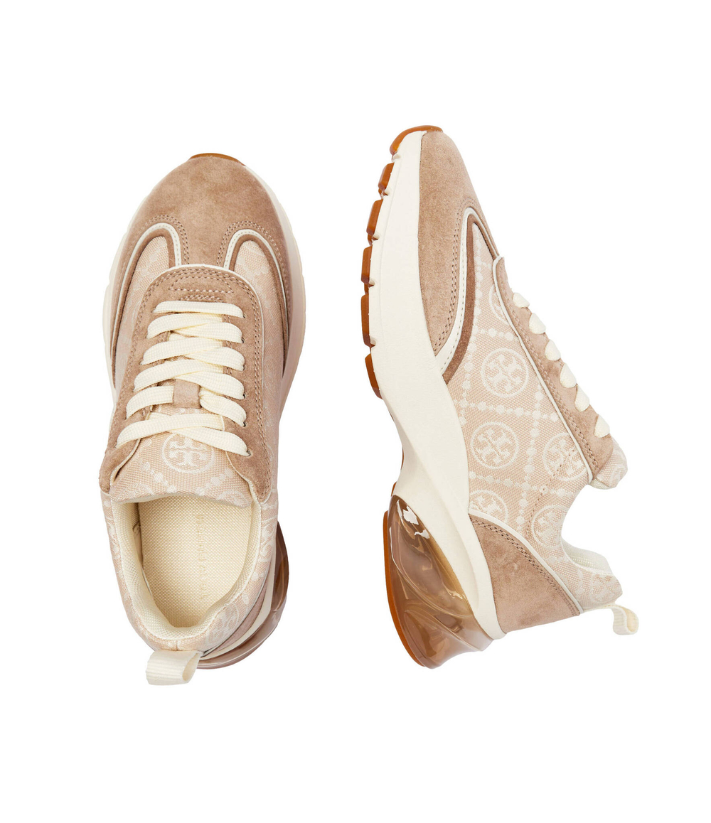Кожаные кроссовки TORY BURCH - бежевый(158662)