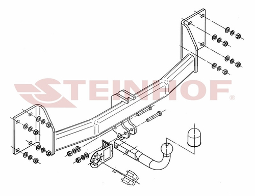 Фаркоп на BMW X6 E71 2008-2014 (паспорт и сертификат в комплекте)(без электрики) Steinhof.B-062