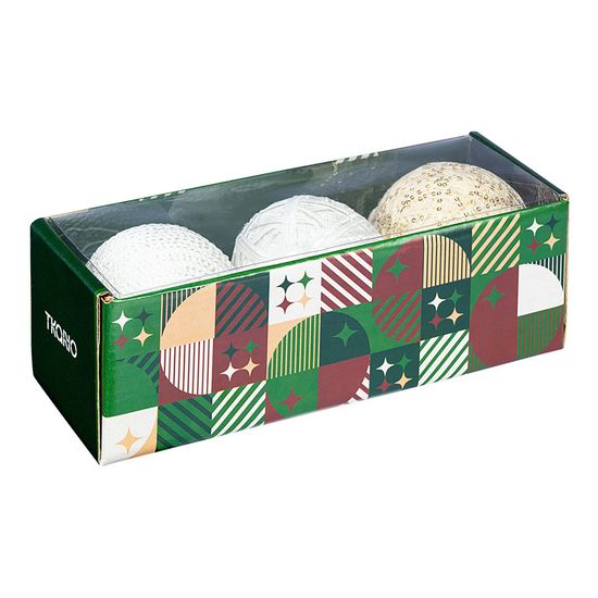 Набор ёлочных украшений white elegance коллекции new year essential, 3 шт.