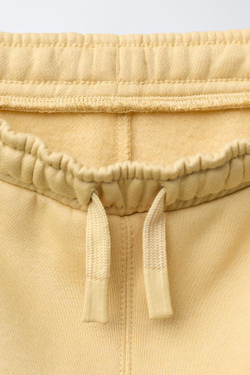 ZARA БРЮКИ-ДЖОГГЕРЫ С ЭТИКЕТКАМИ, ЖЕЛТЫЙ