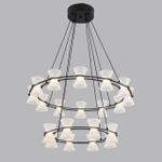 8341/70L LEDIO LN черный/прозрачный металл/акрил Люстра подвесная LED 70W 3000K 220V VINORA