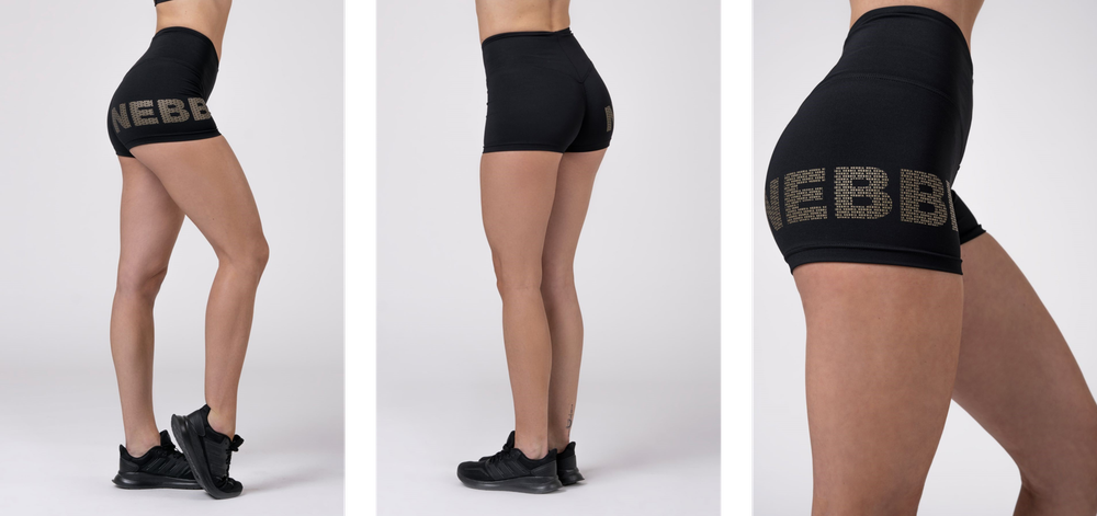 Шорты женские Nebbia 828 Gold Logo Print